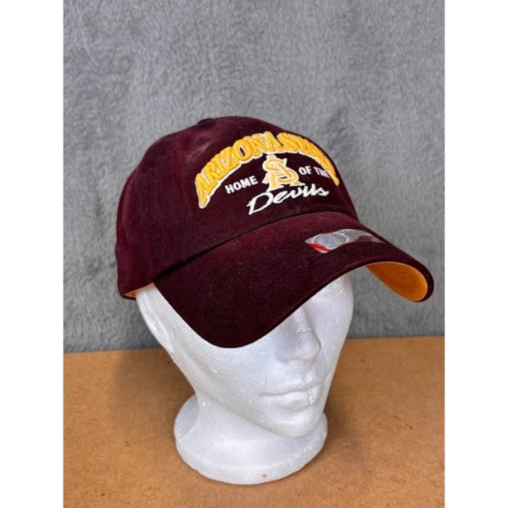 Arizona State Sun Devils Maroon Baseball Cap Omaha Rosenblatt‎ Stadium CWS Patch - Picture 2 of 10